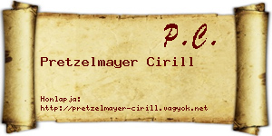 Pretzelmayer Cirill névjegykártya